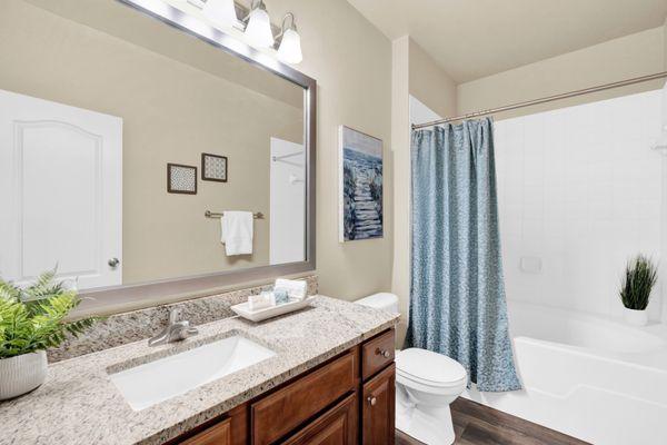 Bathroom at Villas of Vista Del Norte Apartments