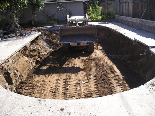 Swimming pool demolition/removal