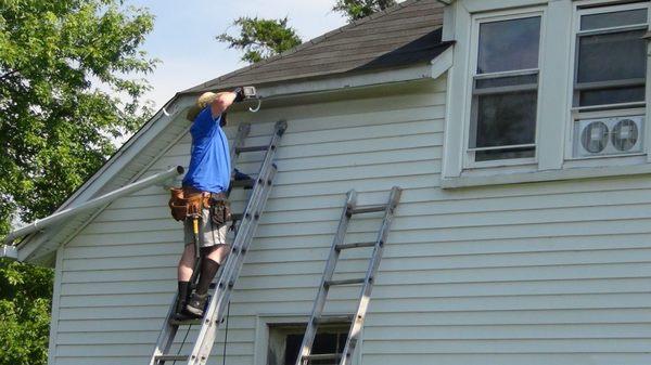 Working hard even though the weather was hot and muggy!