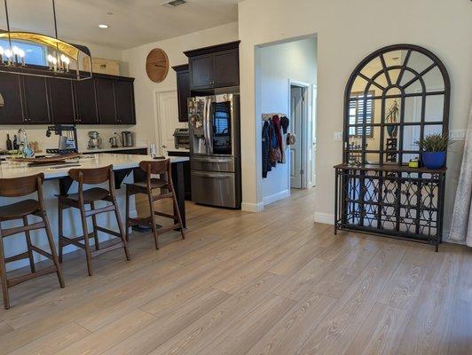 Kitchen and hallway