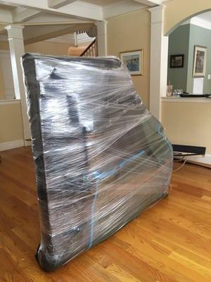 Baby grand piano professionally wrapped!