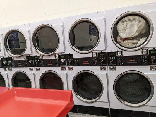 Dryers are $0.25 for every 5 minutes