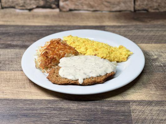 Chicken Fried Steak And Eggs