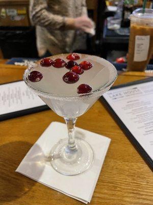 Cranberry lemon drop martini