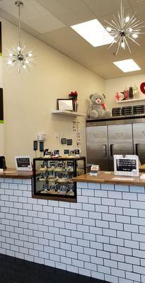 Twisted Sugar's counter with their cookie selection.