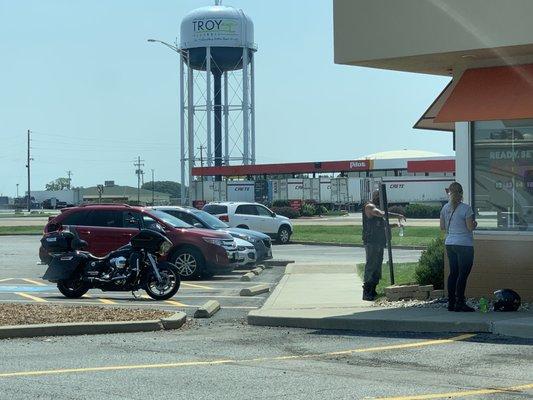 A wheelchair accessible van had to park on the other side of the parking lot because this special couple parked in the way.