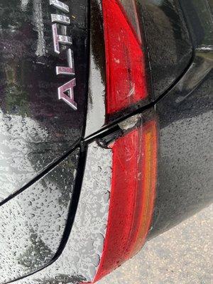 Busted tail light (Before Repair)