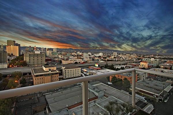 View from Broadway Penthouse balcony at The Ellington