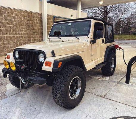 Custom wrapped Jeep Wrangler