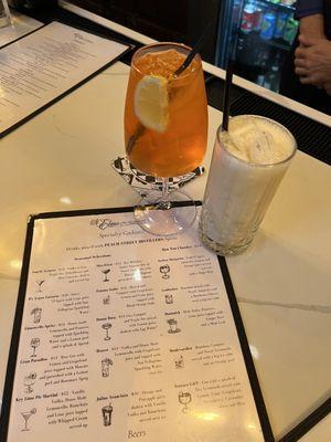 Limoncello Spirtz and Julius Aranciata. The drinks were fantastic