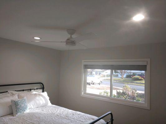 Bedroom Lighting and Fan