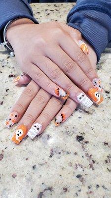 Halloween nails done by Spike