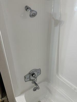 Upgrade tub, valve shower head!