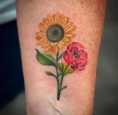 floral tattoo by @inkedupging