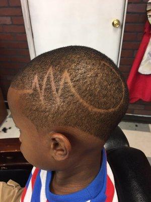 Kid cut with a Design