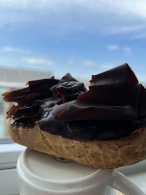 Just look at the slivers of chocolate atop that eclair!