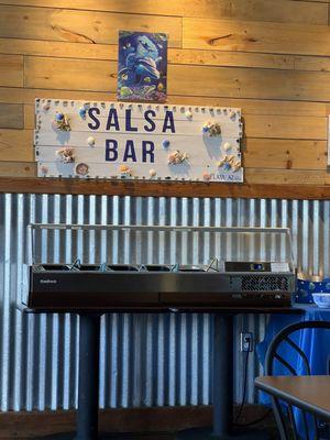 Salsa bar with 5 salsas