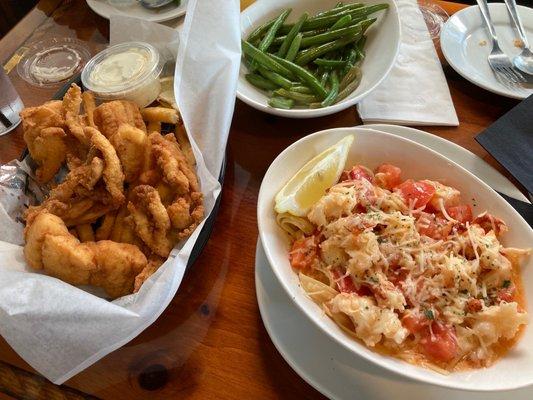 LOBSTER SCAMPI  FRIED HADDOCK