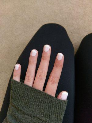 Manicure with gel polish,  French tips