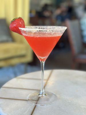 Delicious virgin strawberry lemon drop martini