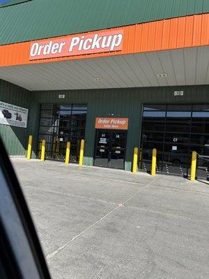 Order pick up door