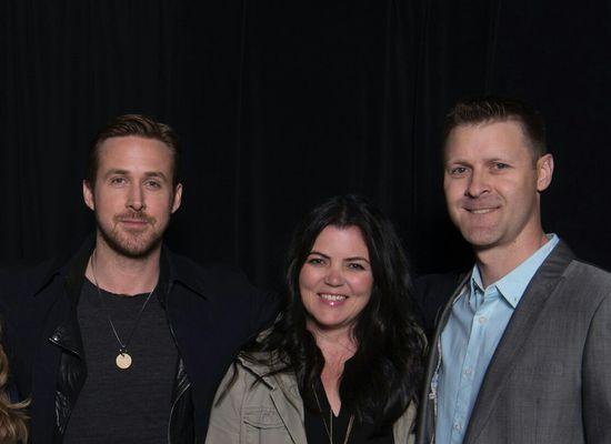 NBC 7 Bay Area Sports Collin Resch with Ryan Gosling. Hair By: Joshua Barry