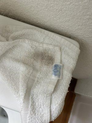 Stain on towel