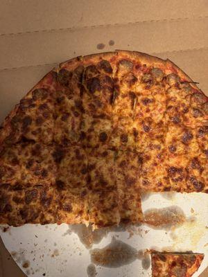 Burnt pizza