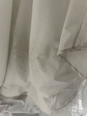 Wedding dress still dirty.