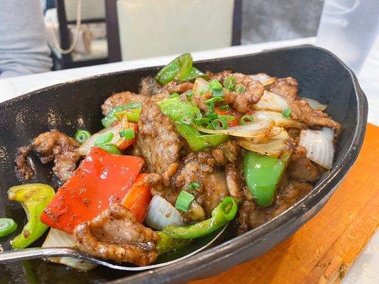 Sizzling beef - tender and delicious!