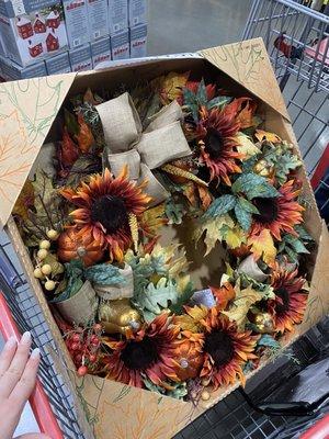 Large fall wreath only $20