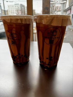 Brown sugar boba milk teas