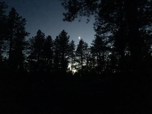 Crescent moon above sunset @ 8:22 6/6/16