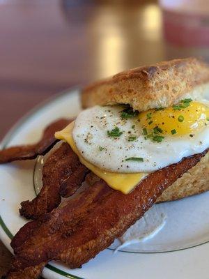 Breakfast Biscuit Plate with Bacon