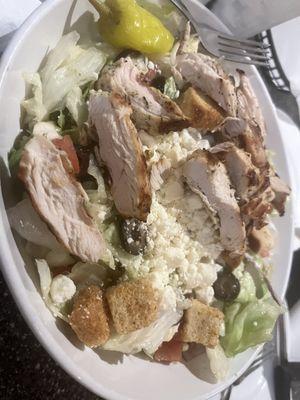 Large Greek Salad with chicken