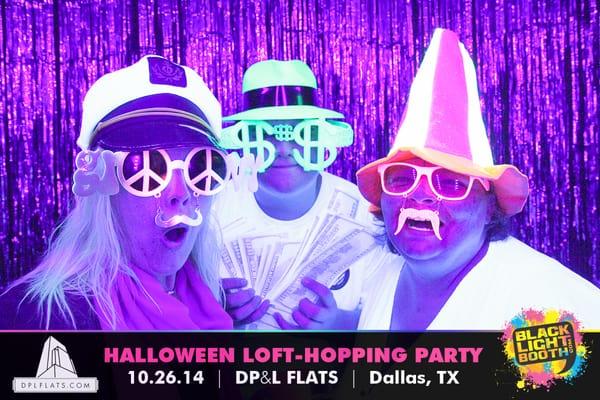 "Halloween Loft Hopping Party @ DP&L Flats" | Dallas, TX | October 26, 2014 | by BlacklightBooth.com