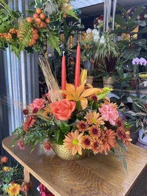 Harvest Celebration Bouquet! https://www.flowersbyrogerohio.com/flower-arrangement/harvest-celebration-centerpiece/prod12610486?skuId=sku123