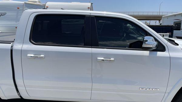 Front windows tinted by Omar with premium window tint. My truck stays cool in high temperatures.