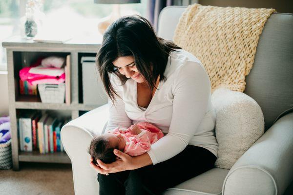 In-home newborn lifestyle session from Melissa Lindquist Photography.