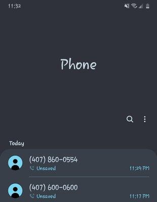 Below number is their buisness number. Second number is smoke random person from there that called me.