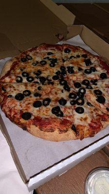 Medium 12" Cheese Pizza with olives