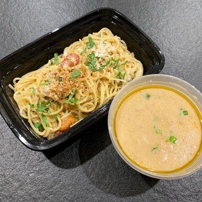 New England Clam Chowder Blue Crab Spaghetti