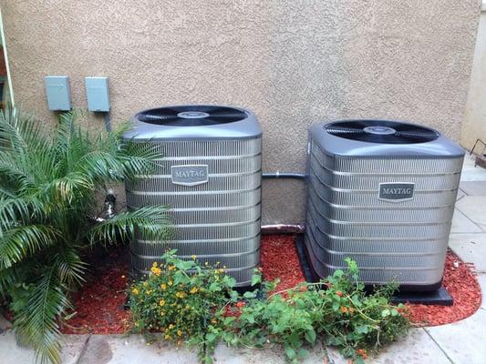 Our stainless Maytag units, beautifully installed by Bryan.