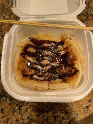 Dessert Roti with Nutella and condensed milk