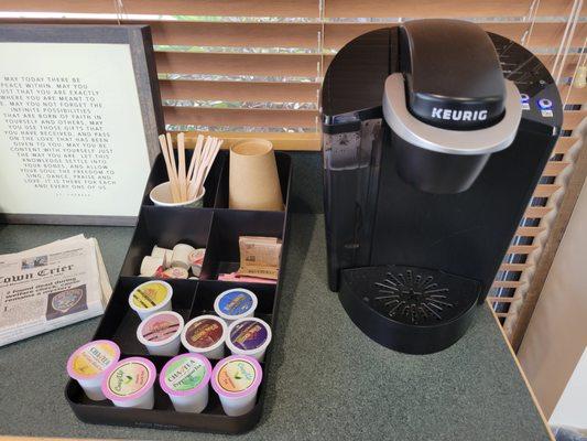 Los Altos complimentary coffee station