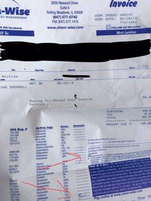 Invoice for "work" that was never done. My doorbell cam recorded the driver sitting in his car the entire time.