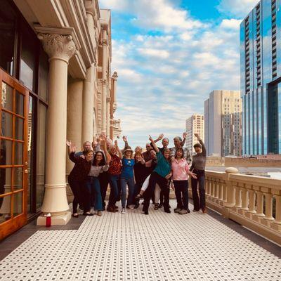 Amazing Line Dance Lesson at the Driskill Penthouse Suite!