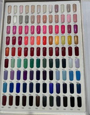 Gel color selection