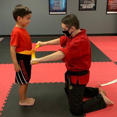 Earning belts gives kids a sense of accomplishment and builds confidence!