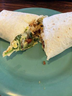 Create your own breakfast burrito